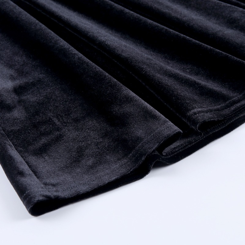 Black Gothic Mini Dress for Women / Sexy Off Shoulder Dress / Punk Rock Dress with Long Sleeve - image 12