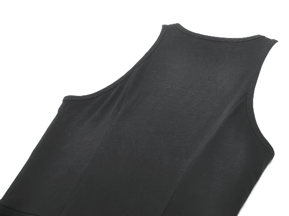 Black Gothic Mini Dress with Side Corset Lacing - image 10