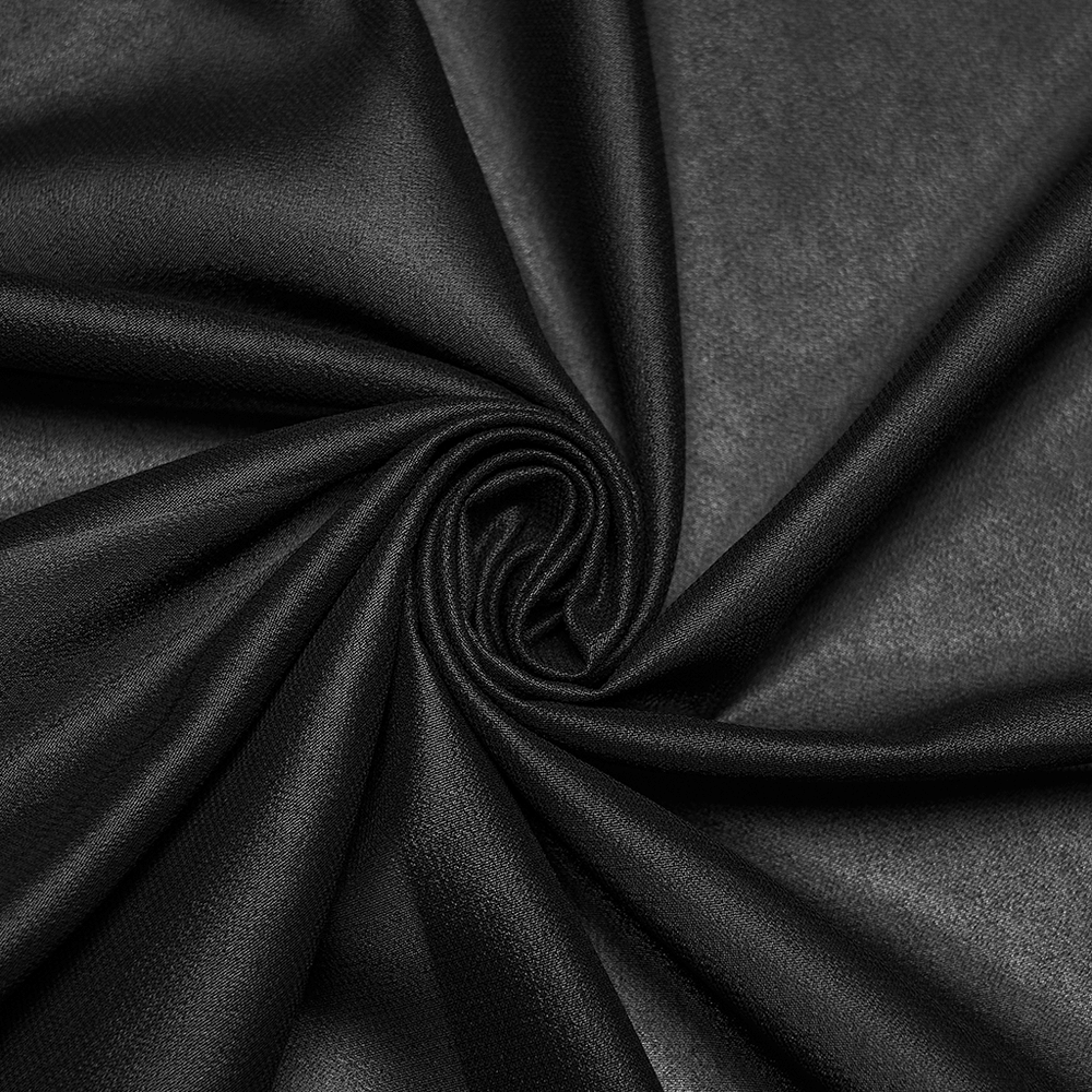 Black Gothic Moon Zip Handkerchief Hem Midi Dress - image 10