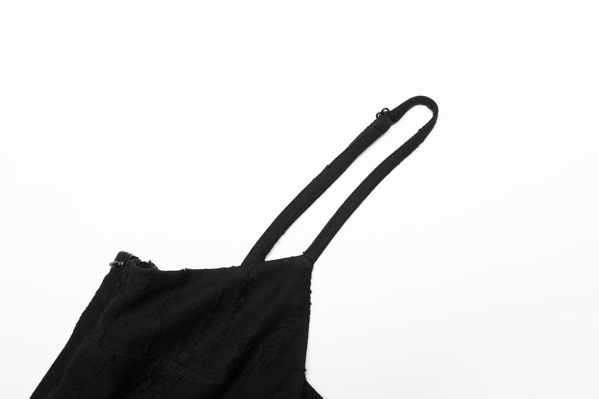 Black Mesh Lace Asymmetrical Pointed Gothic Dress - image 7