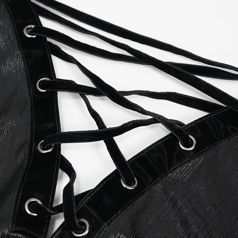 Black Sexy Off-The-Shoulder Long Sleeve Dress with Pentagram / Gothic Style Women's Clothing - image 8