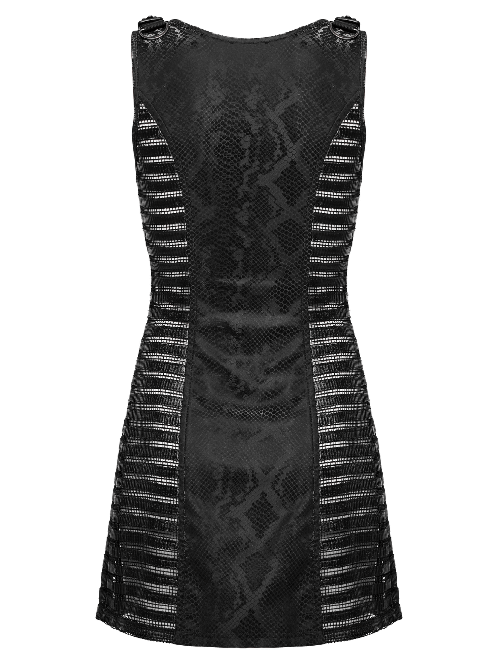 Black Snake Print Sleeveless Dress with Rhinestones - image 6