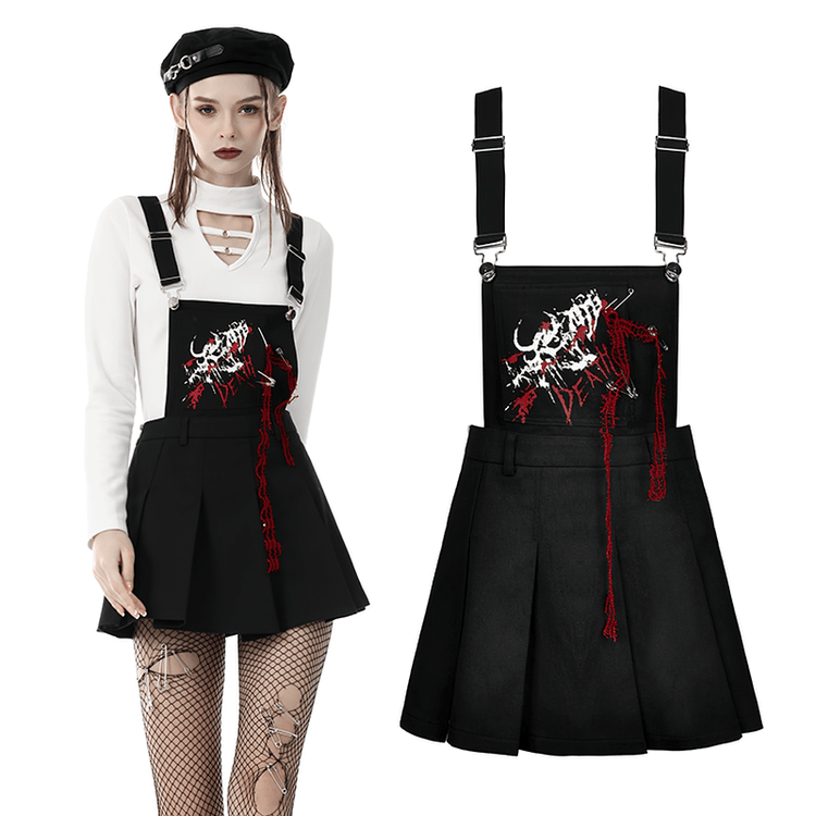 Blood Devil Pleated Dress With Adjustable Straps - image 3