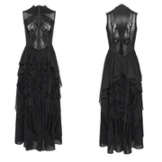Bold Cyber Gothic Circuit Print Sleeveless Maxi Dress - image 3