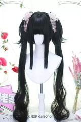 Black Detachable Ponytail Sweet Lolita Wigs - Product - 2