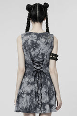 V Collar Sleeveless Buckle Women's Steampunk Dress 2 Color - Product - 10