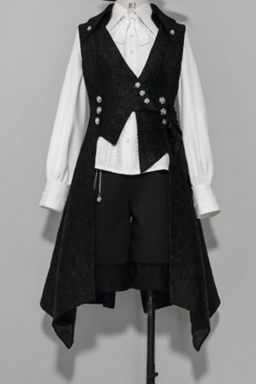 Black Princess Chronicles Burn To Ash Female Gothic Ouji Lolita Long Vest - Product - 6