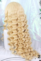 Blonde Wispy Bangs Long Ringlets Sweet Lolita Wig - Product - 2