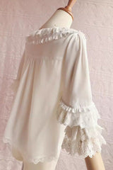 Chiffon Doll Collar Long Sleeves Sweet Lolita Blouse 3 Colors - Product - 4