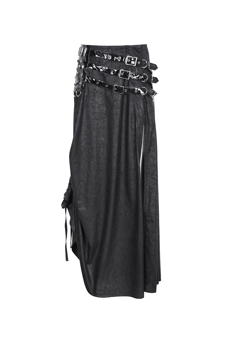 Black High Waisted Slim Women's Gothic Skirt - Product - 6