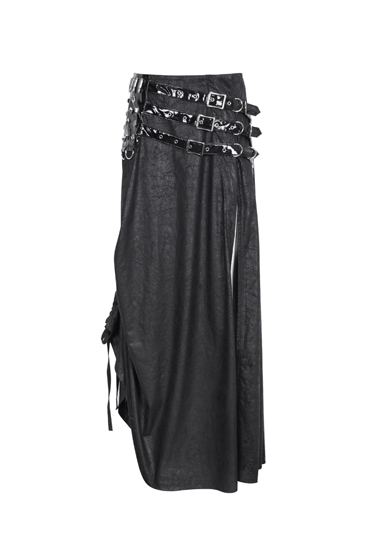 Black High Waisted Slim Women's Gothic Skirt - Product - 6