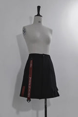 Black Unmarked Blade Gothic Handsome Ouji Lolita Shorts - Black - 1