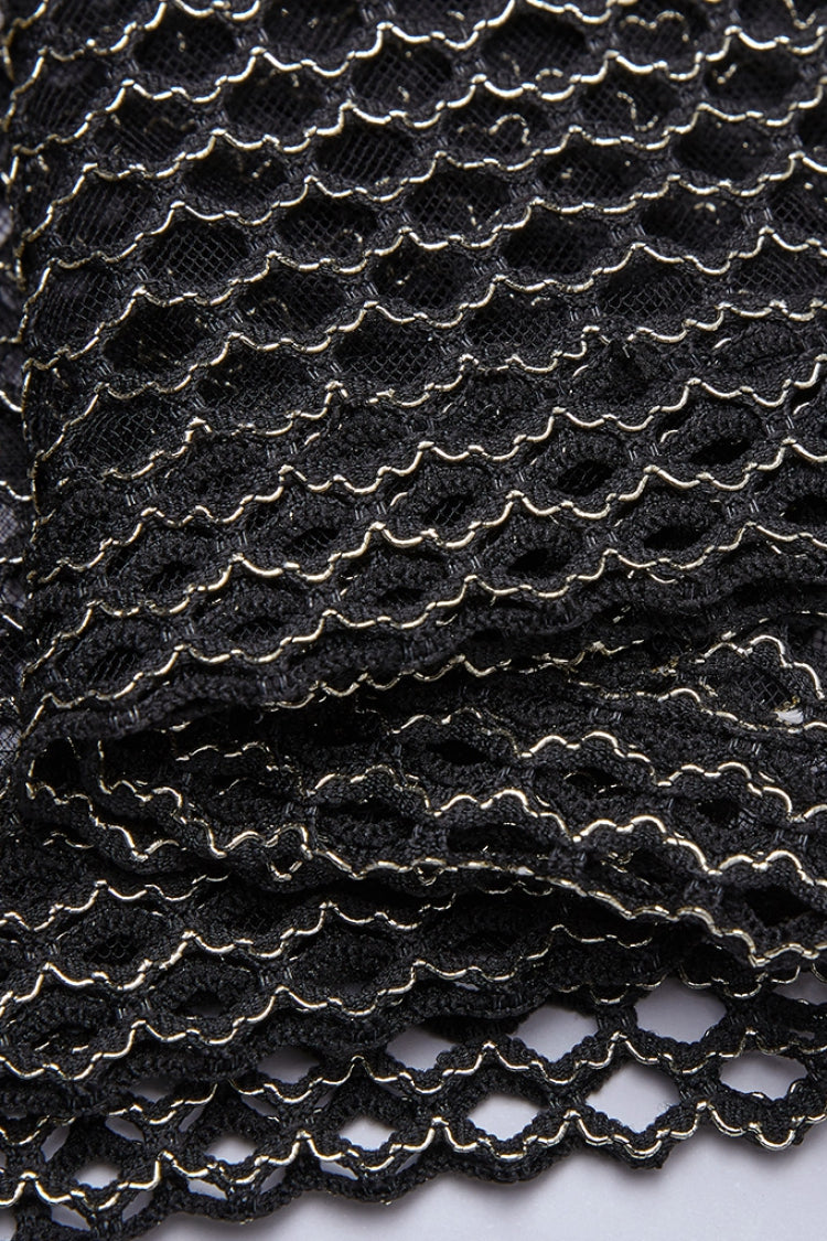 High Collar Sleeveless Rivet Decoration Sheer Mesh Men's Steampunk Vest 2 Colors - Product - 15
