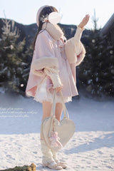 Pink [Bella] Long Sleeves Single Breasted Sweet Lolita Woolen Coat - Product - 7