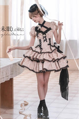 Ivory Medea Kiss Short Sleeves Gothic Lolita Op Tiered Dress - Product - 7