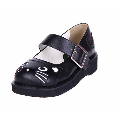 Black Patent Leather Point Toe Platform Sweet Lolita Shoes - Product - 6