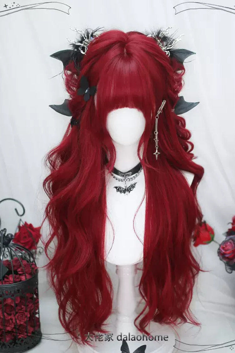 Red Big Wave Sweet Lolita Long Wigs - Product - 3