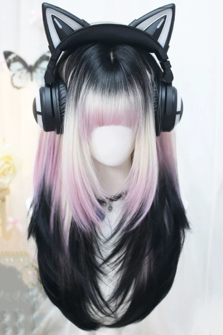 Dreamy Pink/Purple Gradient Sweet Lolita Long Straight Wig - Product - 2