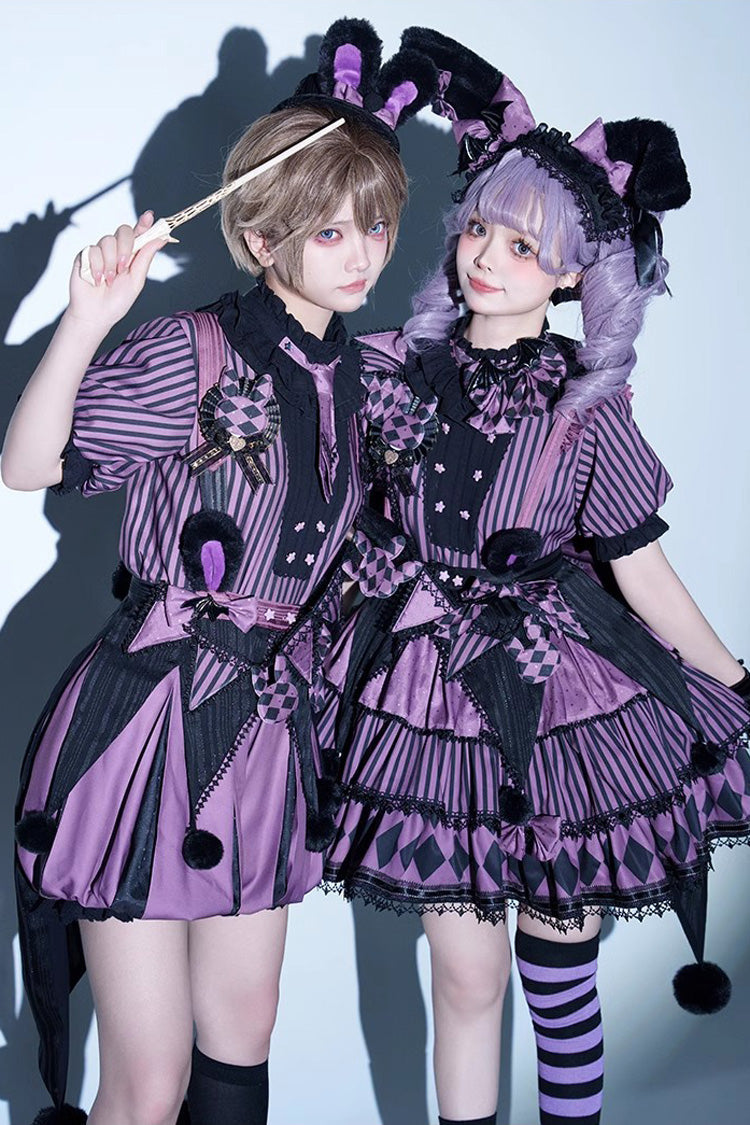 Purple Fantasy Circus Handsome Prince Ouji Fashion Lolita Set - Product - 3