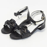 Elegant Lovely Bowknot Classic Lolita Sandals - Black - 5