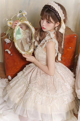 Yellow Elegant Ballet Sleeveless Multi-Layer Cake Sweet Lolita Jsk Dress - Product - 6