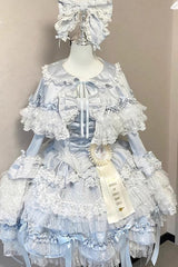 [Girl Doll] Multi-Layered Ruffle Bowknot Lace Sweet Princess Lolita Jsk Dress - Product - 9