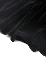Black Long Sleeves Lace Women's Gothic Velvet Short Dress - Product - 16