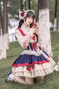 Snow White Multi-Color Triple-Layered Ruffle Bowknot Sweet (Shirt Included) (Set) front view