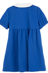 Blue Lapel Collar Short Sleeve High Waist Single Breasted Sweet Lolita Dress - Product - 8