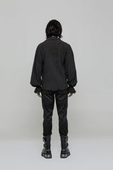 Men's Long Sleeves Ruched Lace-Up Steampunk Blouse 2 Colors - Product - 3