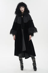 Black Jacquard Fabric Petal Stitching Three-Dimensional Webbing Cape Like Wide Wool Sleeves Women's Gothic Jacket - Product - 3