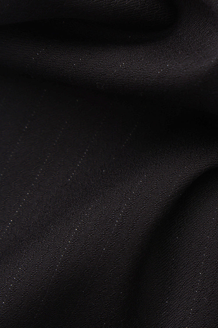 Black Double-breasted Chain Cross Embroidery Ouji Vintage Elegant Prince Gorgeous Lolita Pants - Product - 4
