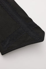 Black [Eternal Gloom Portrait] Back Cross Stand Collar Asymmetric Vintage Elegant Prince Gorgeous Handsome Lolita Coat - Product - 6