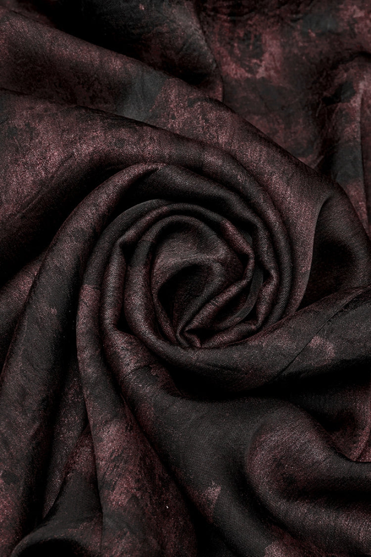 Black/Red Stand Collar Long Sleeves Ruffle Pleated Men's Gothic Blouse - Product - 8