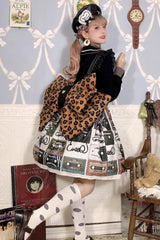 Brown Polka Dot Print Bowknot Shaped Sweet Lolita Backpack - Product - 3
