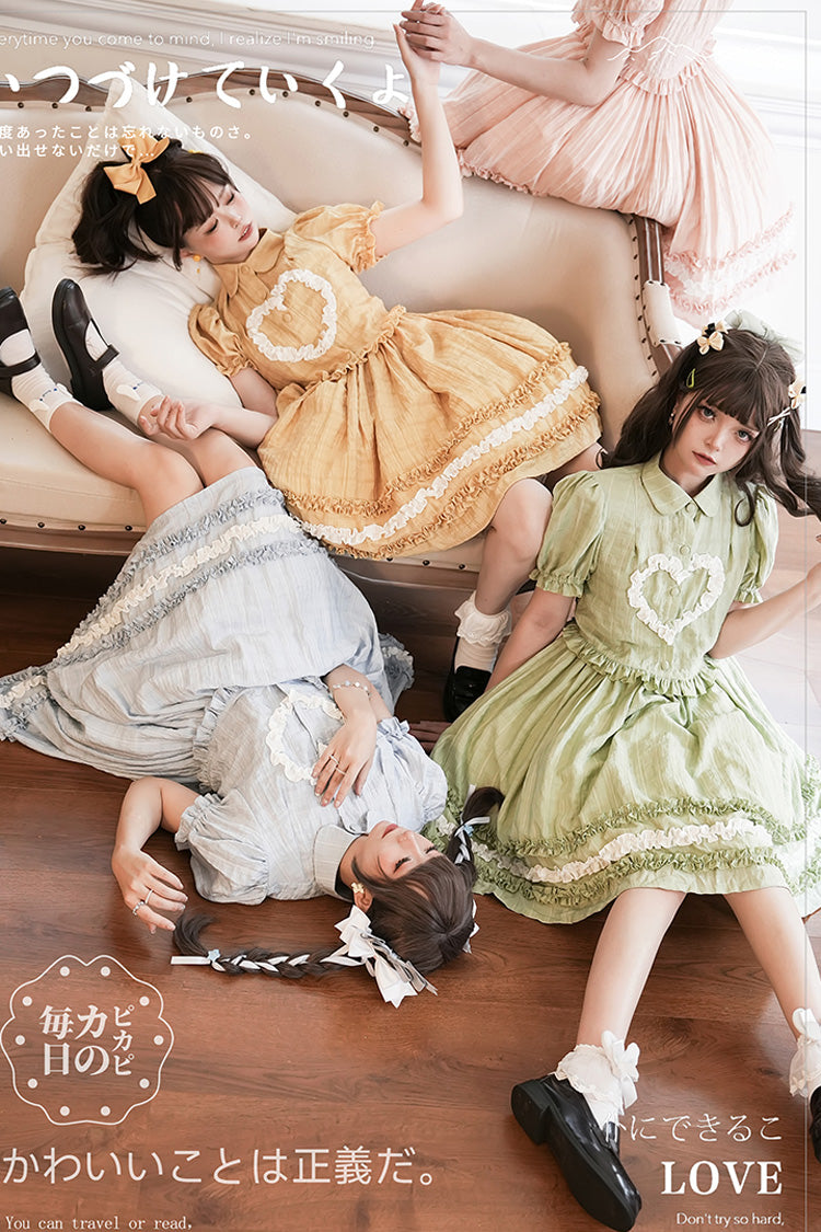 [Buji Island] Sleeveless Ruffle Bowknot Sweet Lolita Jsk Dress 4 Colors - Product - 6
