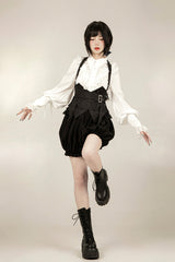 Black [Gold Hunter] Long Sleeves Pirate Style Gothic Shorts - Product - 15