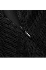 Black Velvet Mesh Stitching Elastic Women's Gothic Dress - Product - 9
