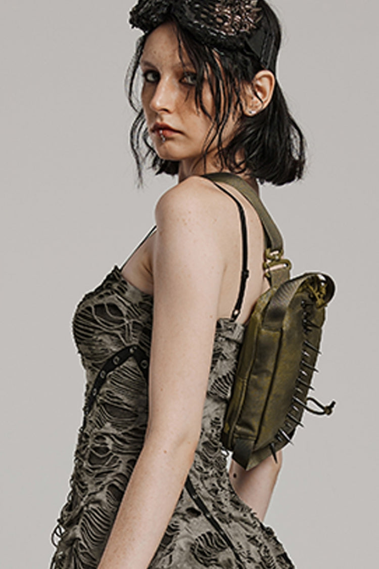 Military Rivets Women's Steampunk Shoulder Bag 2 Colors - Product - 9
