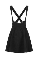 Black Future Series Metal Buttonhole Decoration Collect Waist Swing Hem Cat Ear Women's Gothic Skirt - Product - 5