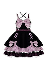 Multicolor Confession Function Series Bowknot Woolen Sweet Lolita JSK Dress 5 Colors - Product - 13