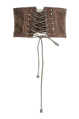 Brown Metal Nails Metal Hasp Decoration Womens Steampunk Girdle - Product - 9