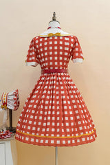 Sweetheart Cat Short Sleeves Print Embroidery Sweet Lolita Dress 3 Colors - Product - 19