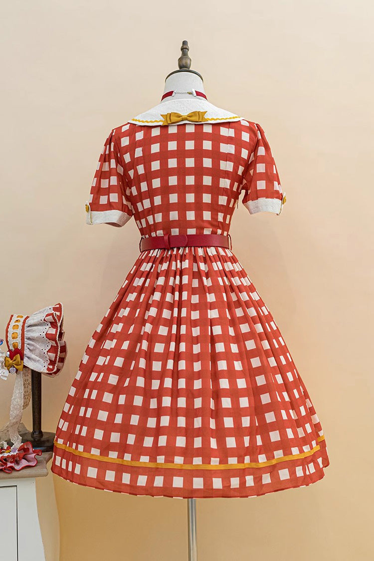 Sweetheart Cat Short Sleeves Print Embroidery Sweet Lolita Dress 3 Colors - Product - 19