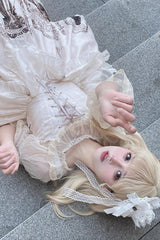 Apricot Eternal Night Print Ballet Lace-Up Sweet Lolita Jsk Dress - Product - 5