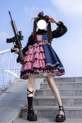 Plaid Stitching Multi-Layer Sweet Lolita JSK Dress - Product - 5