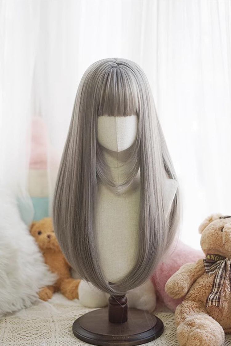 Daily Sweet Elegant Lolita Straight Wig 6 Colors - Grey - 6