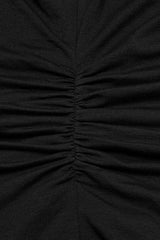 Black Short Sleeves Jacquard Floral Embroidery Women's Gothic Blouse - Product - 8