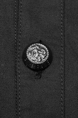 Black Lapel Collar Short Sleeves Men's Punk Blouse - Product - 8