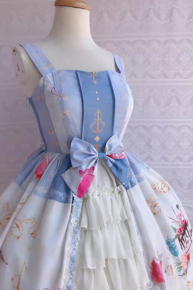 Coole zomer Dessertprint Ruche Vest Strik Zoet (alleen jurk) detailweergave 2
